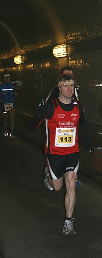 Jörg Stutzke, ebenfalls im Tunnel